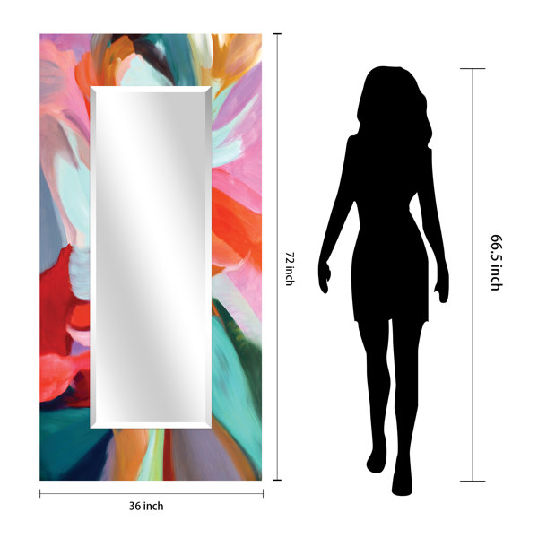 Wrought Studio Siyana Rectangular Beveled Full Length Mirror & Reviews